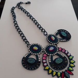 Stunning Statement Crystal Art Deco Necklace